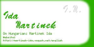 ida martinek business card